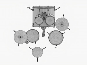 Acoustic Drum Set 3D Модель