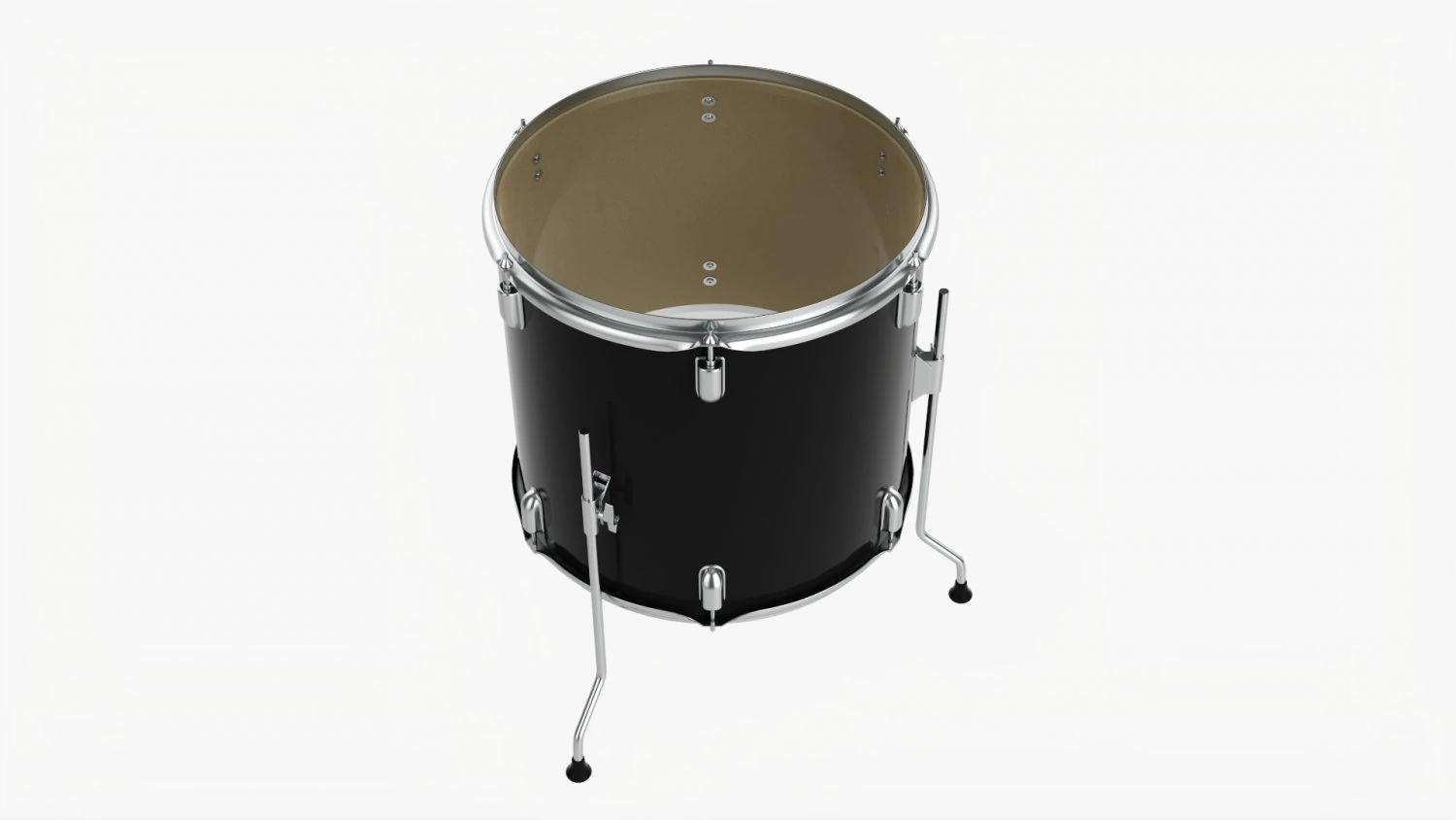 Acoustic Floor Tom Drum 3D Model .c4d .max .obj .3ds .fbx .stl .blend 