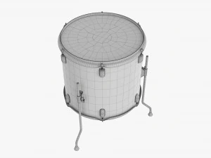 Acoustic Floor Tom Drum 3D Model