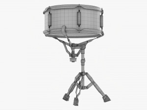 Acoustic Snare Drum On Stand 3D Model