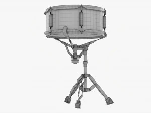 Акустичний малий барабан на підставці 3D Модель