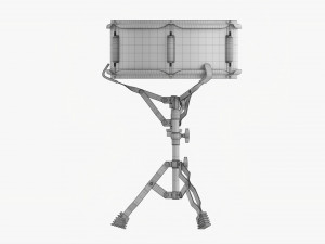 Acoustic Snare Drum On Stand 3D Model
