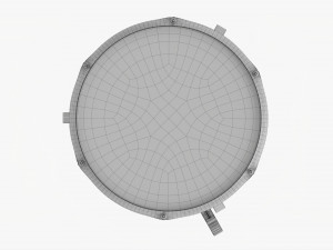 Acoustic Snare Drum On Stand 3D Model