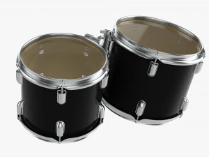 Acoustic Tom-Tom Drum Set 3D Model