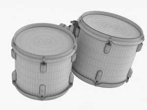 Acoustic Tom-Tom Drum Set 3D Model