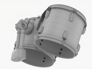 Acoustic Tom-Tom Drum Set 3D Model