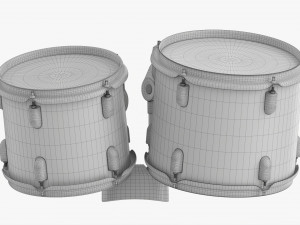 Acoustic Tom-Tom Drum Set 3Dモデル