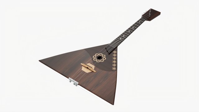 Balalaika 3-Strings 02 3D Model .c4d .max .obj .3ds .fbx .stl .blend 