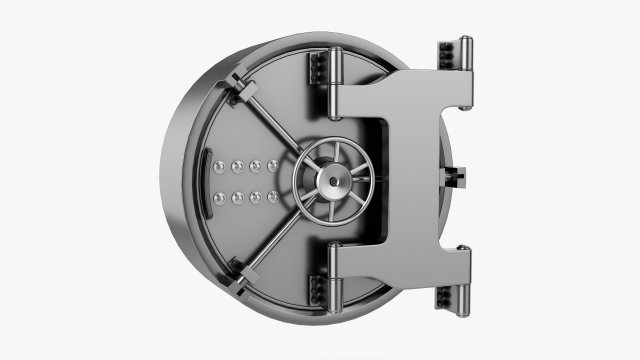 Bank Vault Door 3D Модель .c4d .max .obj .3ds .fbx .stl .blend 