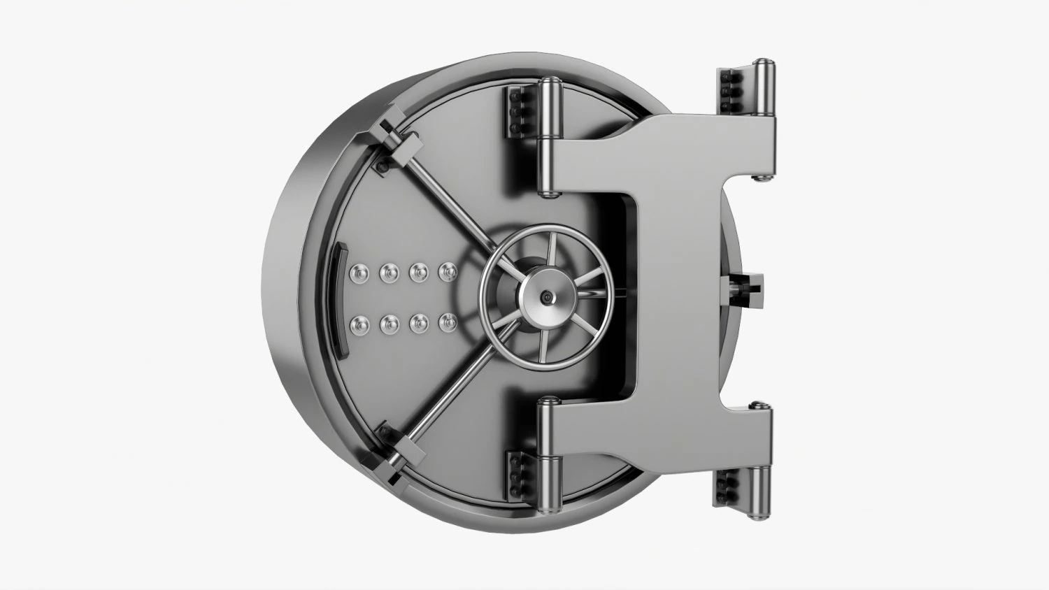 Bank Vault Door 3D Model .c4d .max .obj .3ds .fbx .stl .blend