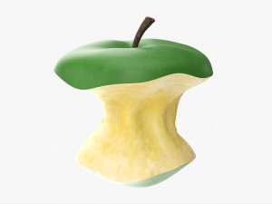 Bitten Apple Green 3D Model