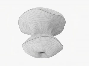 Apel Hijau yang Digigit Model 3D