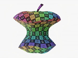 Apel Hijau yang Digigit Model 3D