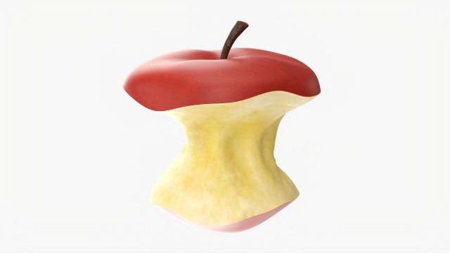 Bitten Apple Red 3D मॉडल .c4d .max .obj .3ds .fbx .stl .blend 