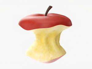 Bitten Apple Red 3D Model