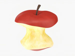 Bitten Apple Red 3D Model
