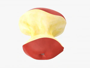 Bitten Apple Red 3D Model
