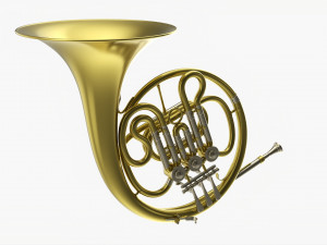 Brass Bell French Horn 3Dモデル