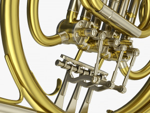 Brass Bell French Horn 3Dモデル