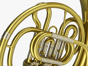 Brass Bell French Horn 3Dモデル