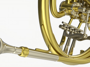 Brass Bell French Horn 3Dモデル