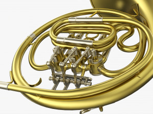 Brass Bell French Horn 3Dモデル