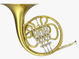 Brass Bell French Horn 3Dモデル