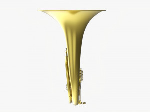 Brass Bell French Horn 3Dモデル