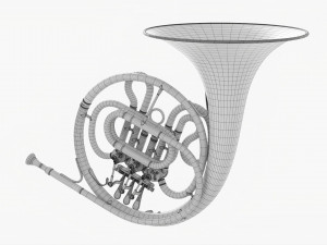 Brass Bell French Horn 3Dモデル