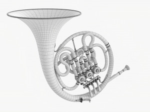 Brass Bell French Horn 3Dモデル
