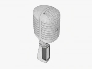 Microfono cardioide 01 Modello 3D