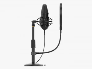 Cardioid Microphone With Stand Usb 3D Model
