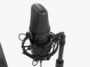 Cardioid Microphone With Stand Usb 3D Модель