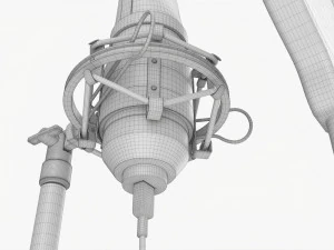 Cardioid Microphone With Stand Usb 3D Model