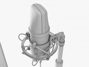 Cardioid Microphone With Stand Usb 3D Модель