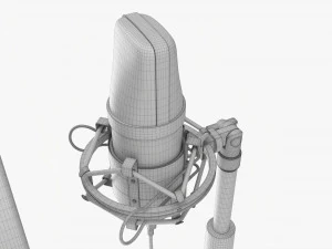 Cardioid Microphone With Stand Usb 3D Model