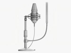 Cardioid Microphone With Stand Usb 3D Модель