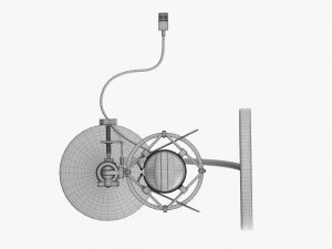 Cardioid Microphone With Stand Usb 3D Model