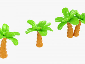 Cartoon Palm Trees Modelo 3D