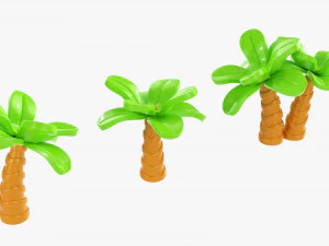Cartoon Palm Trees 3D Model
