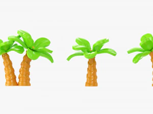 Cartoon Palm Trees 3D Model