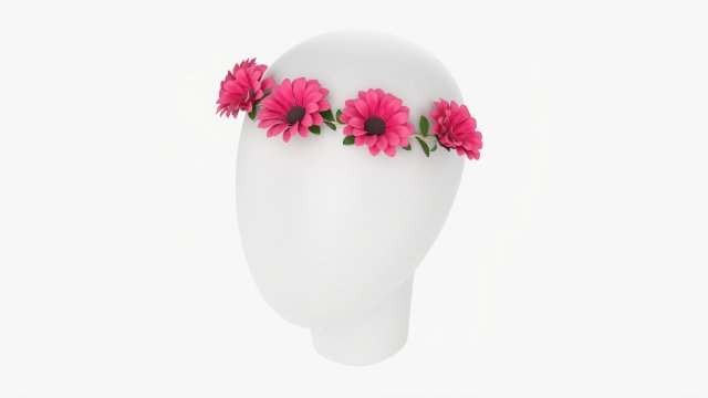 Female Flower Wreath 3D-Modell .c4d .max .obj .3ds .fbx .stl .blend 