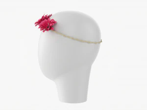 Female Flower Wreath 3D Model
