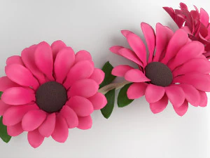 Female Flower Wreath 3D Model