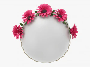 Female Flower Wreath 3D Model