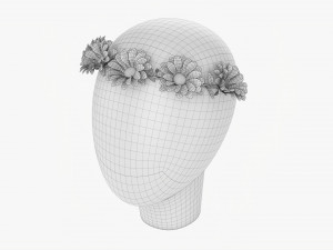 Female Flower Wreath 3D-Modell