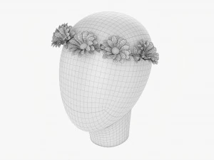 Female Flower Wreath 3D Model