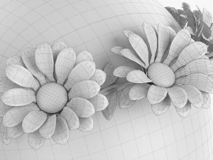 Female Flower Wreath 3D Model