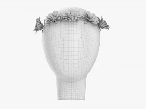 Female Flower Wreath 3D Model
