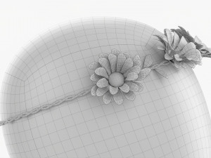 Female Flower Wreath 3D-Modell